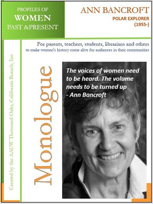 cover image of Profiles of Women Past & Present – Ann Bancroft, Polar Explorer (1955-)